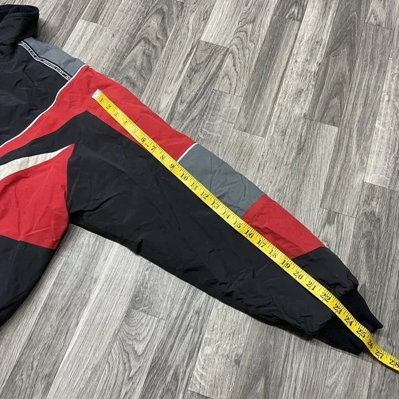 "VINTAGE" ARCTIC CAT Zip Up Mock Neck Red & Black Snowmobile Jacket Men's Size L